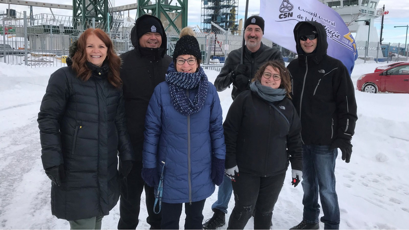 La CSN lance sa campagne Vous êtes les services publics. Merci dans la région de Sorel-Tracy