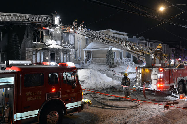 Un incendie détruit une résidence de Sainte-Thérèse