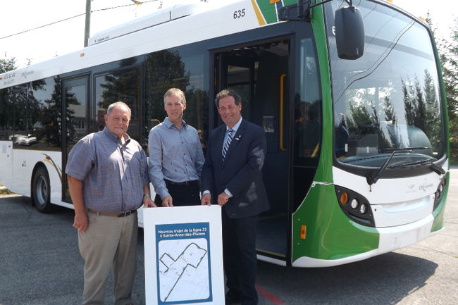 Des trajets d'autobus sont ajoutés