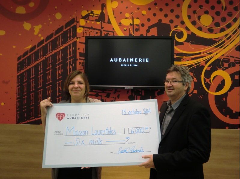 La Fondation Aubainerie soutient Moisson Laurentides