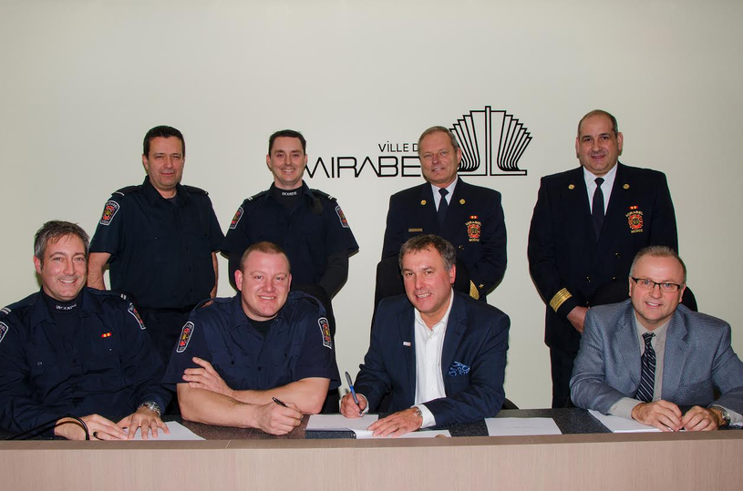 Une première convention collective signée avec les pompiers de Mirabel 