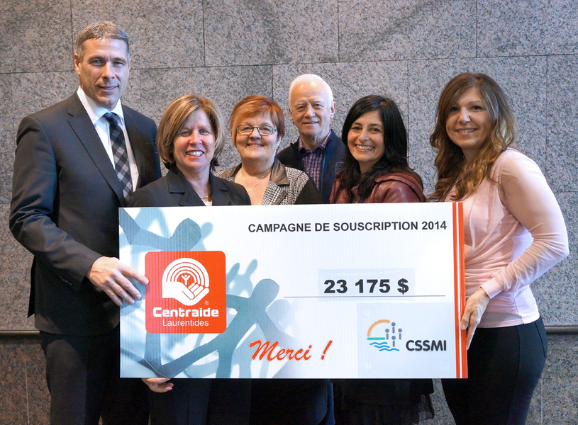 La CSSMI remet un don de 23 715 $ à Centraide Laurentides