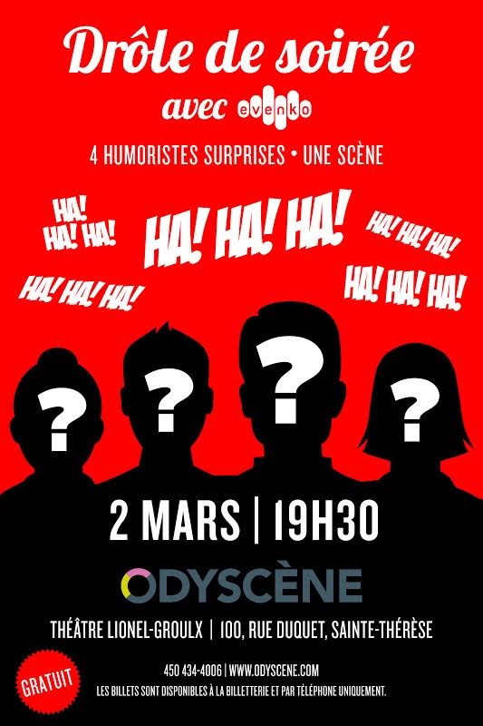 Quatre humoristes réunis sur une même scène 