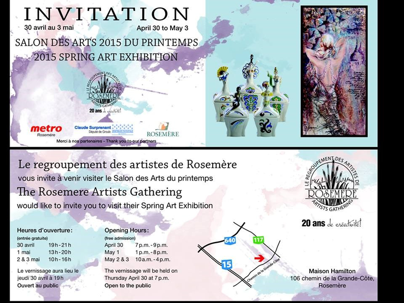 Les artistes de Rosemère exposent leurs œuvres à la maison Hamilton  
