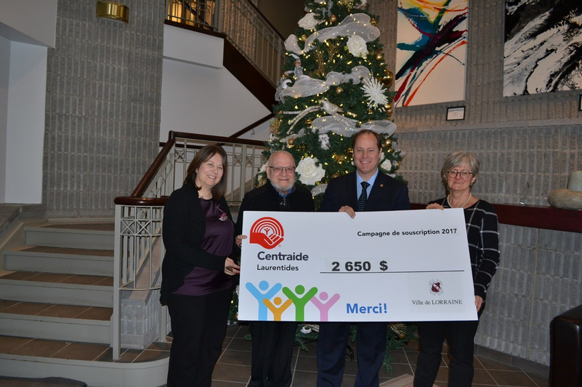 Forte mobilisation des employés et des Lorrains pour la collecte de fonds de Centraide Laurentides 