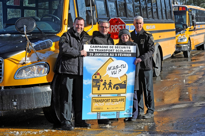 Campagne M’as-tu vu? : appel à la vigilance aux abords des autobus scolaires