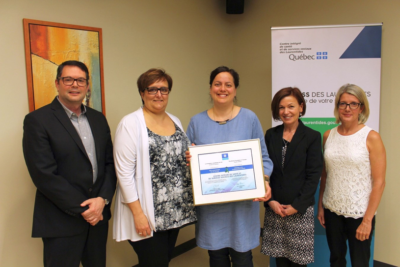 Le CISSS des Laurentides est récipiendaire du Prix Humanitaire - Don de vie 2018