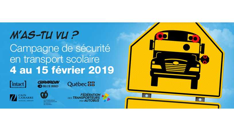 Campagne de sécurité en transport scolaire 2019 : M’as-tu vu? 
