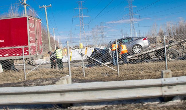 Un accident cause une congestion en pleine heure de pointe
