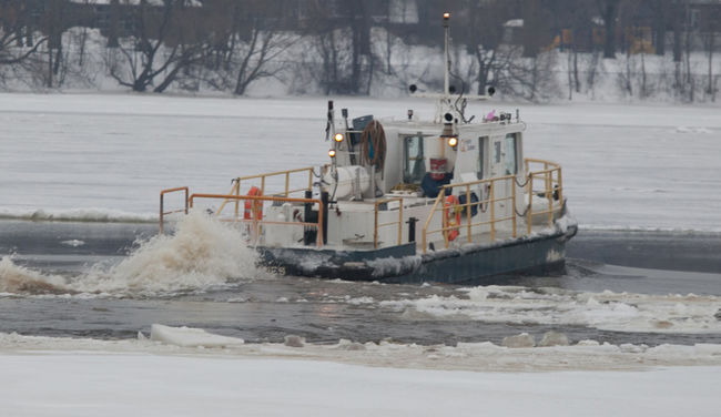 Présence de frasil autour de l’île Jésus