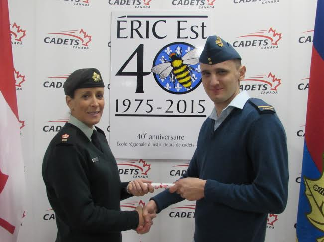 Un élève-officier de Laval gradue de l’école Régionale des Instructeurs de cadets de l’Est
