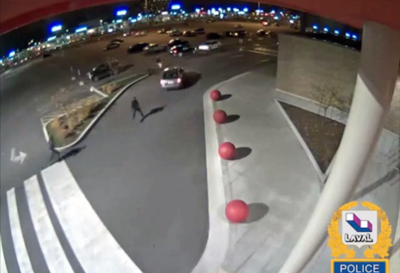 PHOTO + VIDÉO : Une voiture fonce sur des piétons devant Target à Laval
