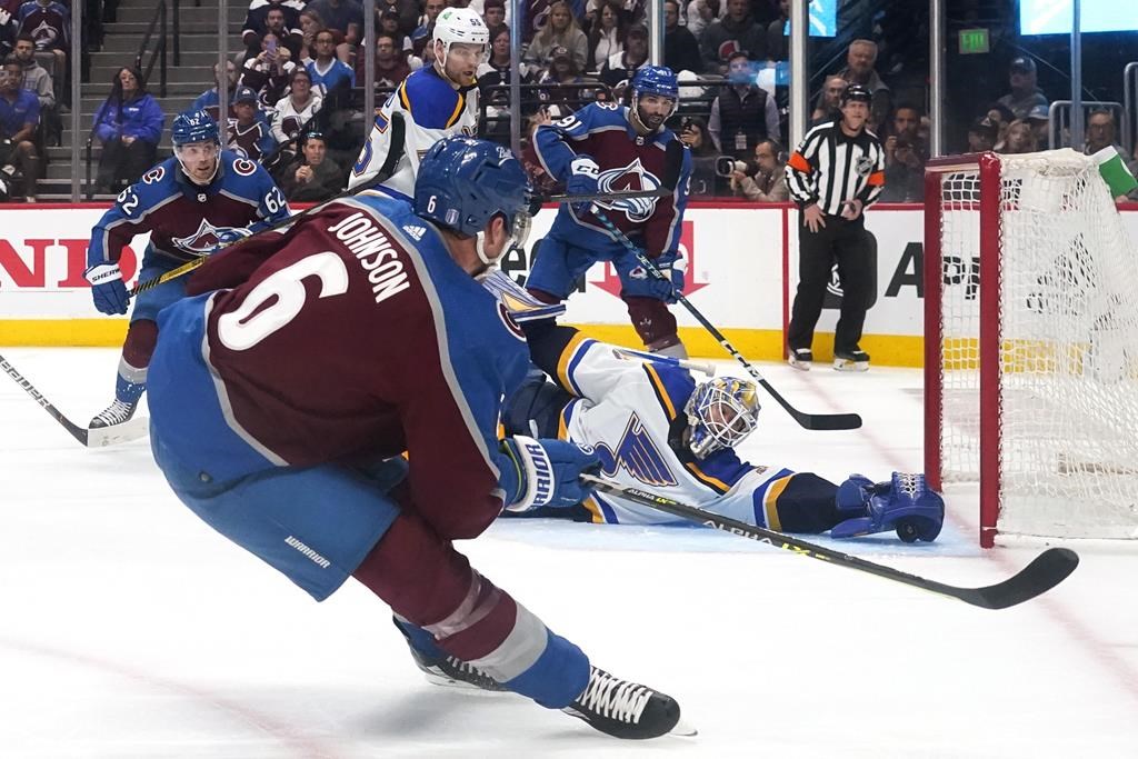 Malgré la performance de Binnington, l'Avalanche défait les Blues 3-2 en prolongation