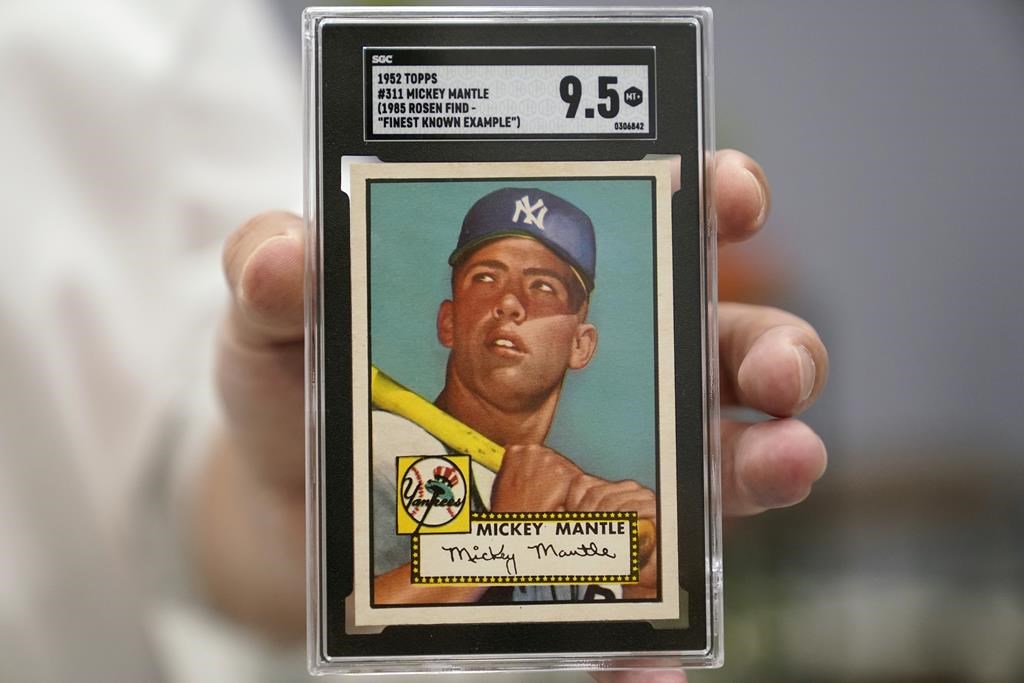 Une rare carte de 1952 de Mickey Mantle sera mise aux enchères