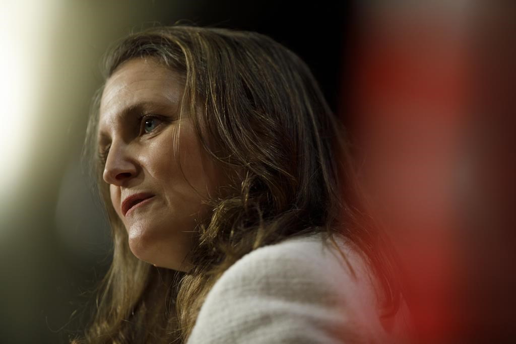 Exempter les turbines à gaz des sanctions était la bonne décision, dit Freeland