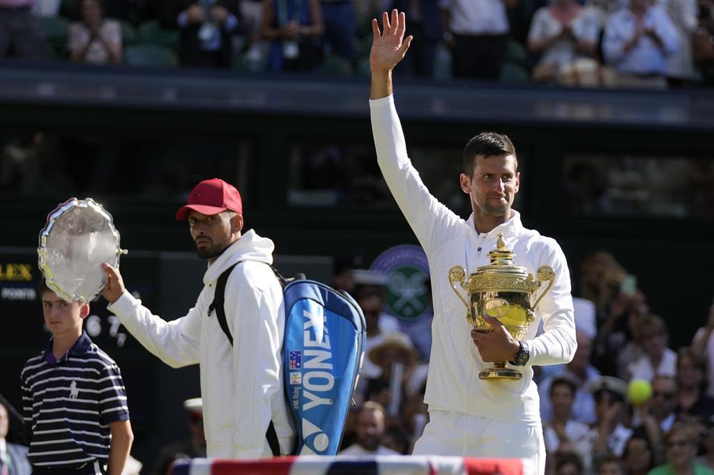 Federer est absent du classement; Djokovic glisse au 7e rang