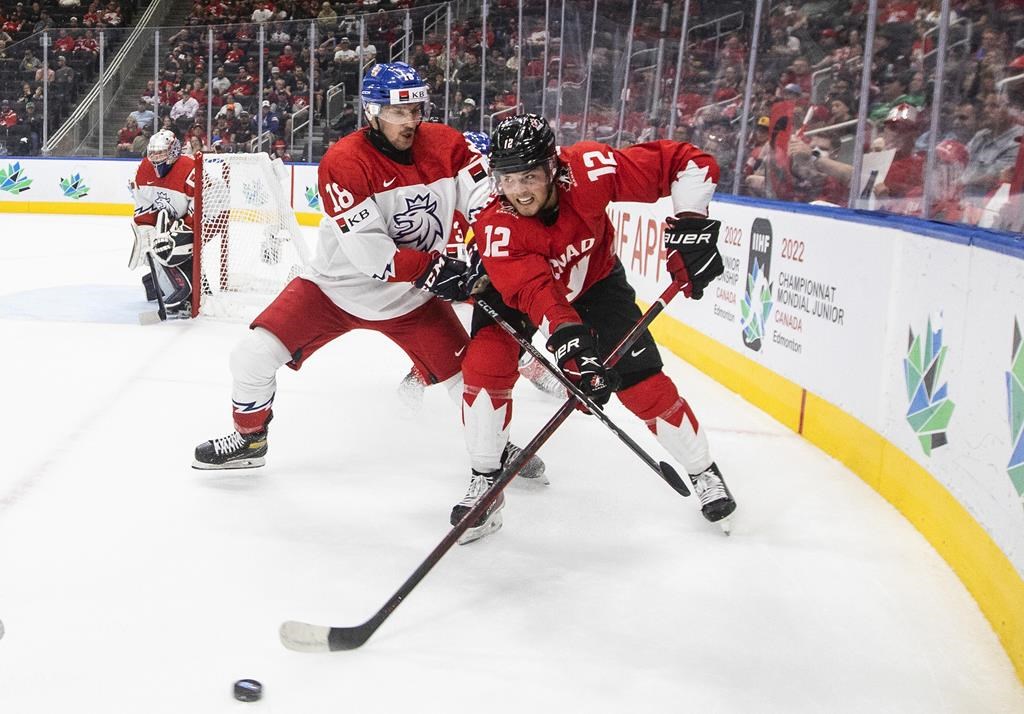 Le Canada affronte la République tchèque au Championnat du monde de hockey junior