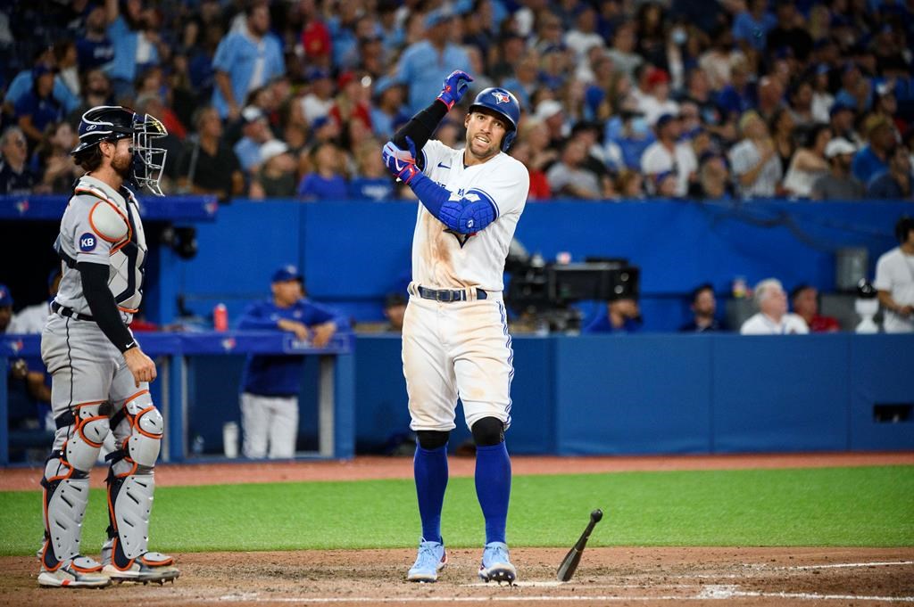 Le voltigeur des Blue Jays George Springer sera de retour contre les Orioles