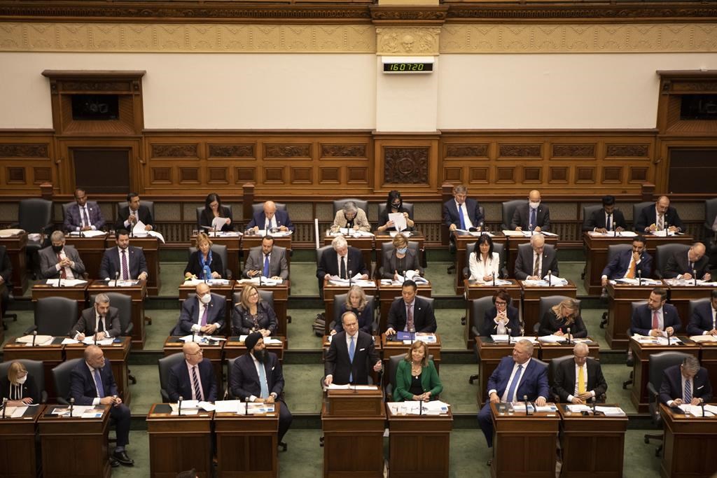 Ontario: rentrée parlementaire avec l'élection d'un président et dépôt du budget