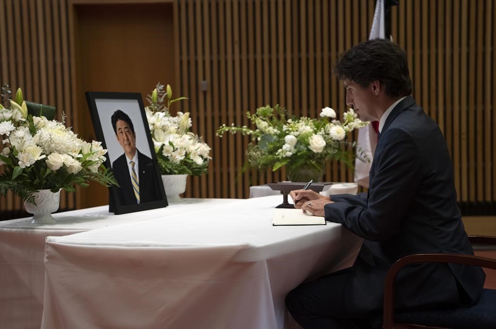 Justin Trudeau se rendra aux funérailles du premier ministre japonais Shinzo Abe