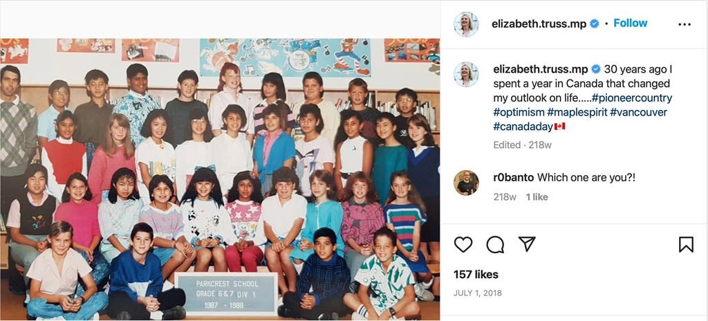 Une camarade de classe de Liz Truss en Colombie-Britannique partage ses souvenirs