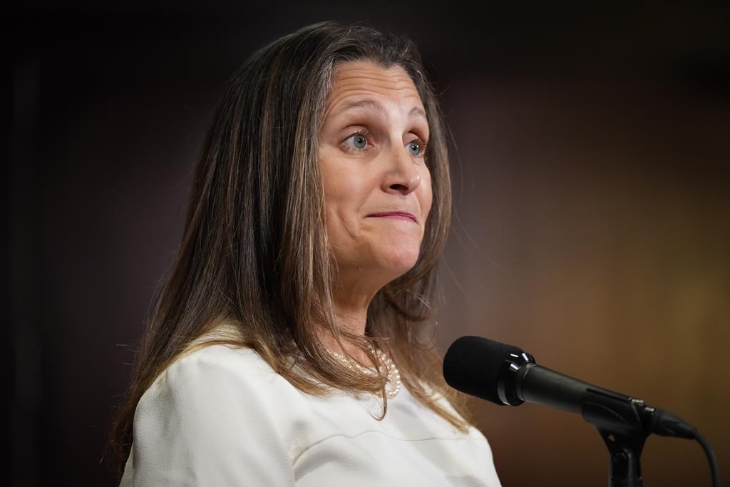 Chrystia Freeland déposera son Énoncé économique de l'automne le 3 novembre