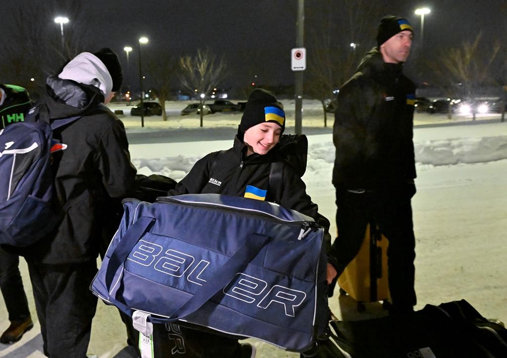 L'équipe ukrainienne qui participera au Tournoi pee-wee de Québec est arrivée