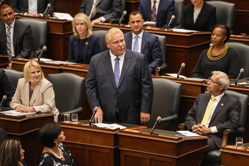 L'Assemblée législative de l'Ontario reprend ses travaux mardi