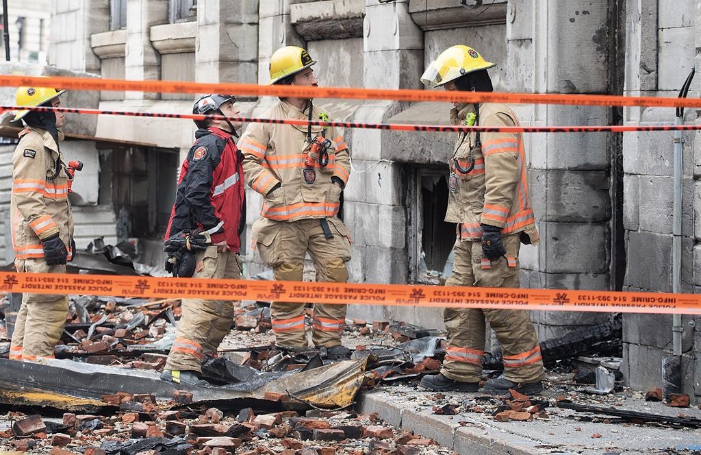 Les sept corps ont été sortis des décombres de l'immeuble du Vieux-Montréal