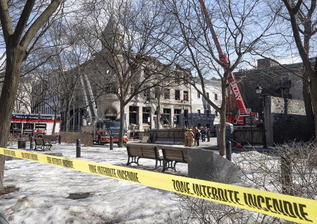 Incendie au Vieux-Montréal: aucun cadavre de personne manquante n'a été trouvé lundi