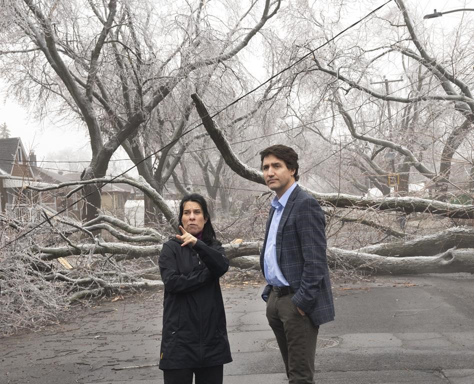 Justin Trudeau promet de l'aide fédérale à la suite de la tempête de verglas