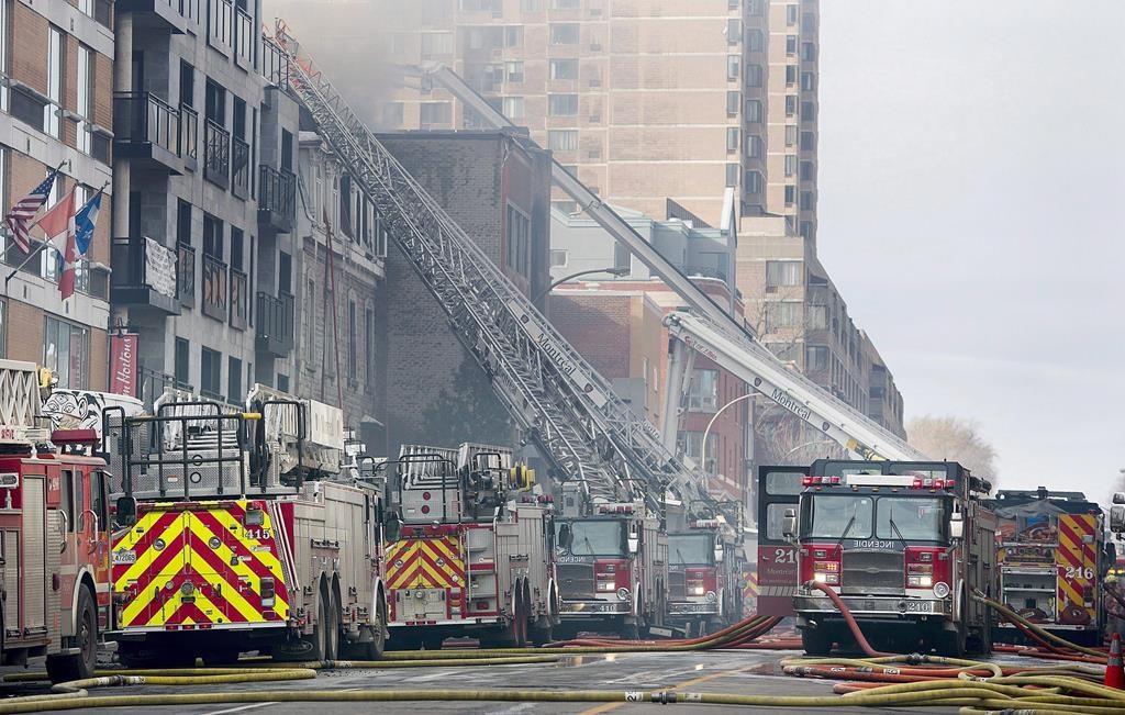 Centre-ville de Montréal: incendie criminel mardi dans un secteur fréquenté