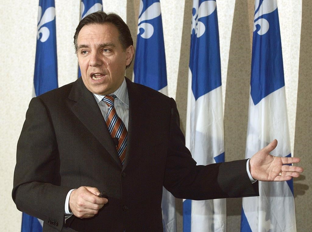 Jacques Parizeau et François Legault dans une promo du PQ