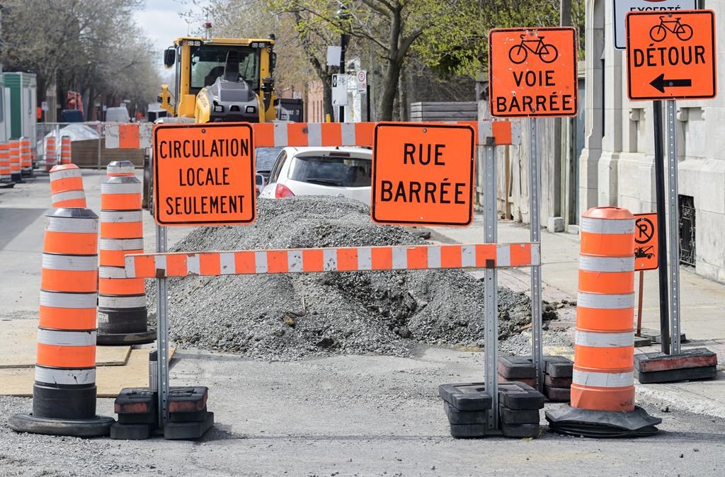 22 % des cônes orange à Montréal ne serviraient à rien, selon la Chambre de commerce
