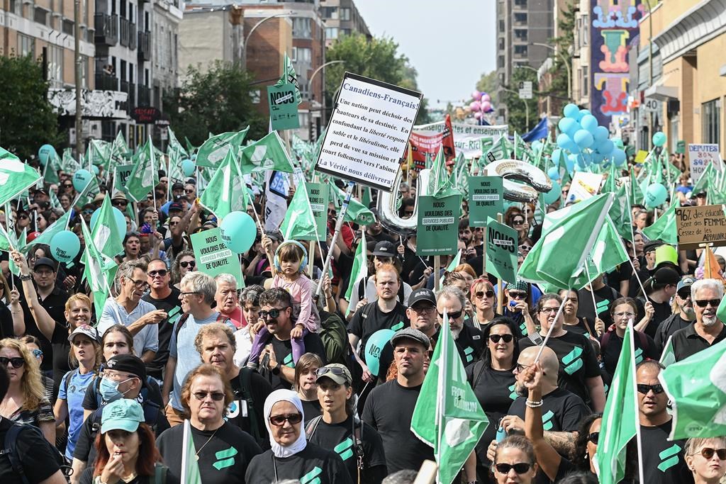 Secteur public: le front commun en grève pour trois jours, la FIQ et la FAE ensuite
