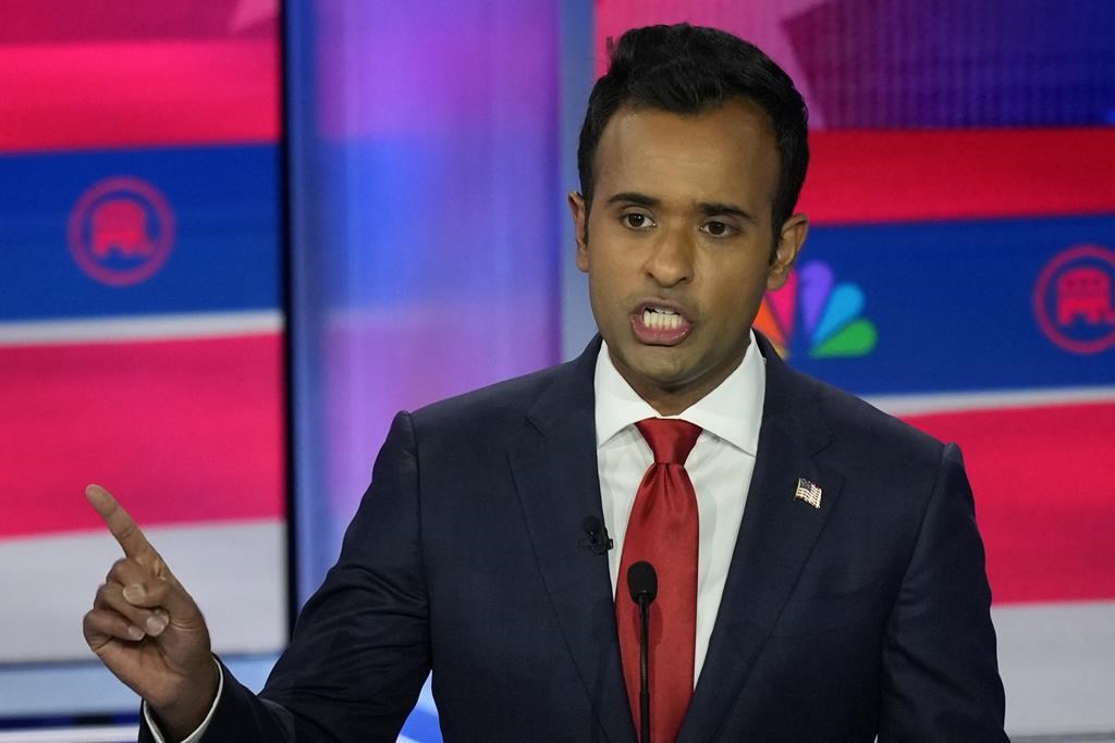 Le candidat à l'investiture Vivek Ramaswamy suggère un mur à la frontière canadienne