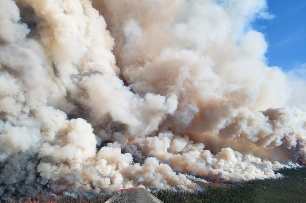 En C.-B. les pompiers luttent contre un phénomène de feu de forêt extrême
