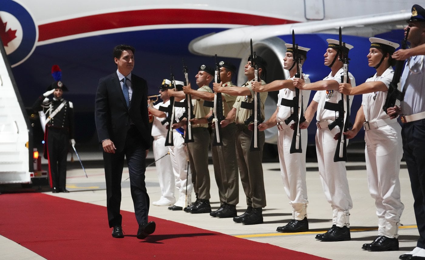 Justin Trudeau est en Italie jeudi alors que le Sommet du G7 débute dans les Pouilles