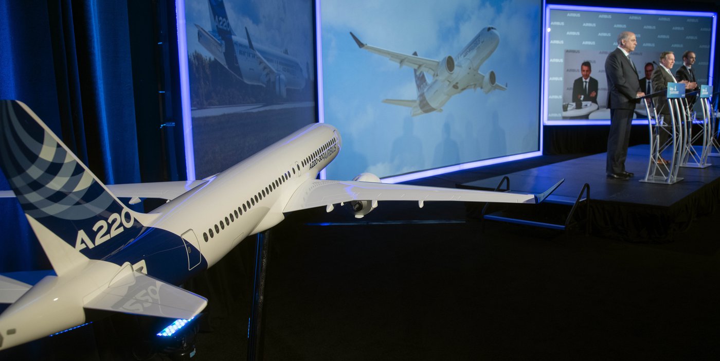 Québec investit 300 millions $ US additionnels dans la production de l'A220 d'Airbus