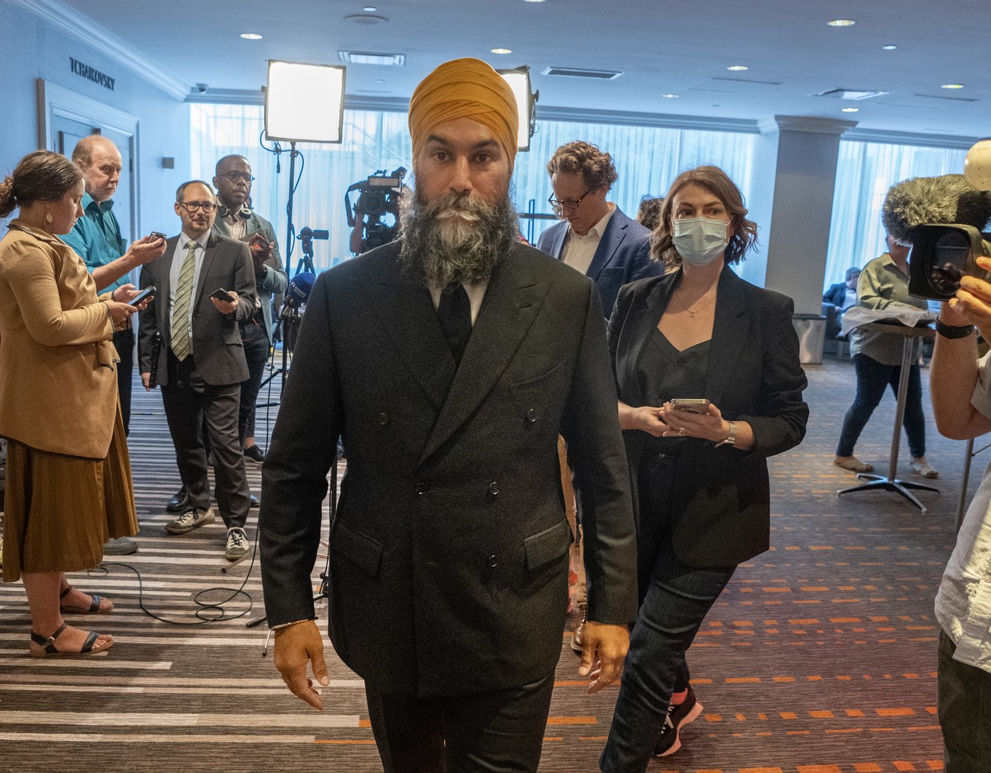 Jagmeet Singh endosse la décision de Craig Sauvé d'utiliser le drapeau palestinien