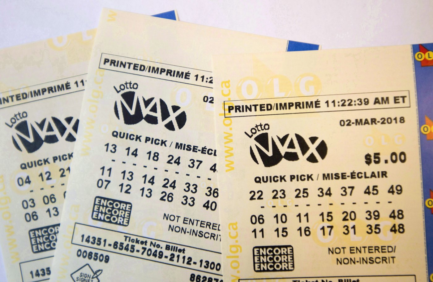 Gros lot de 70 millions $ du Lotto Max: deux billets gagnants au Québec