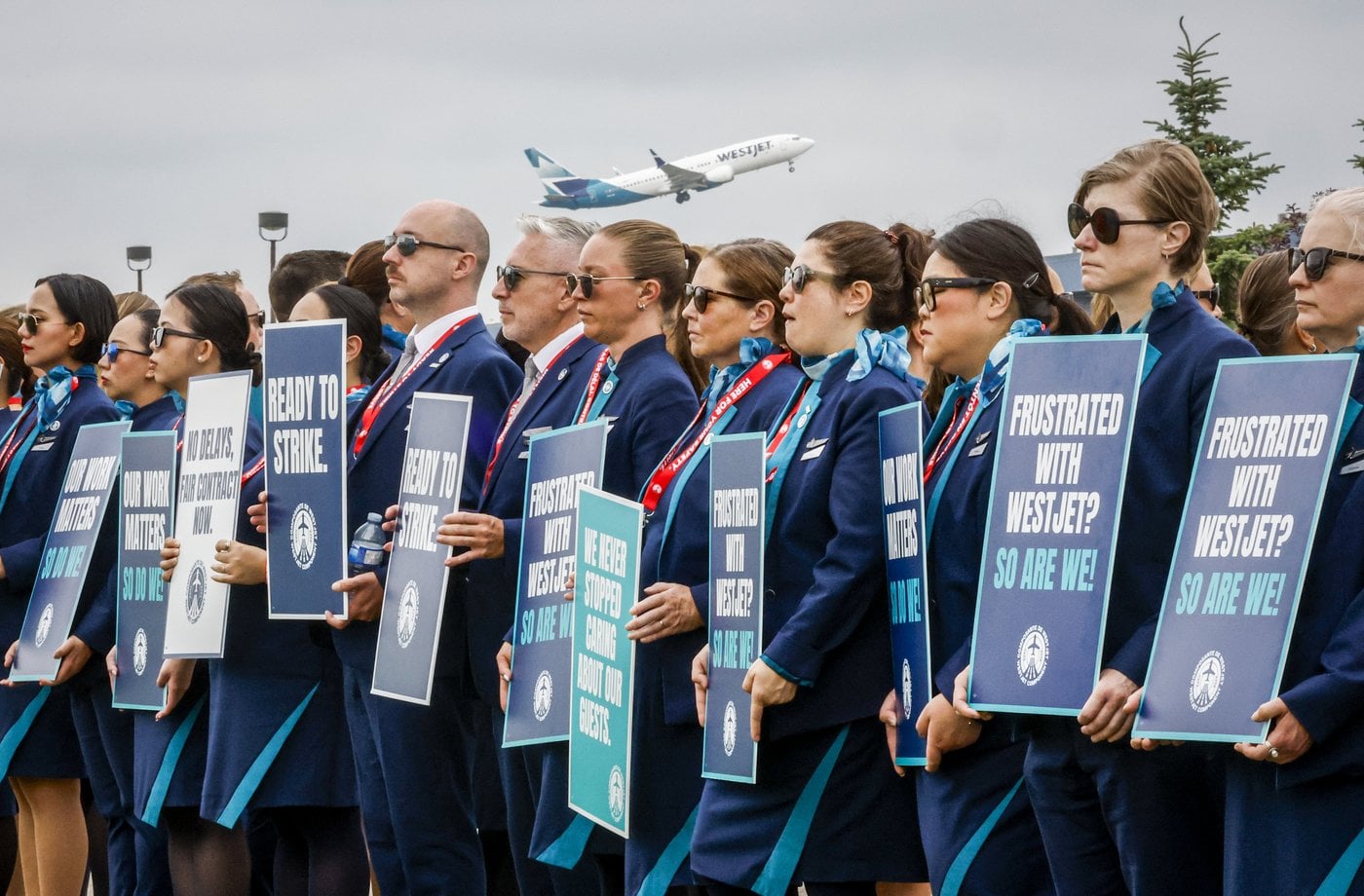 WestJet annule des vols à l'approche de la date butoir de la grève