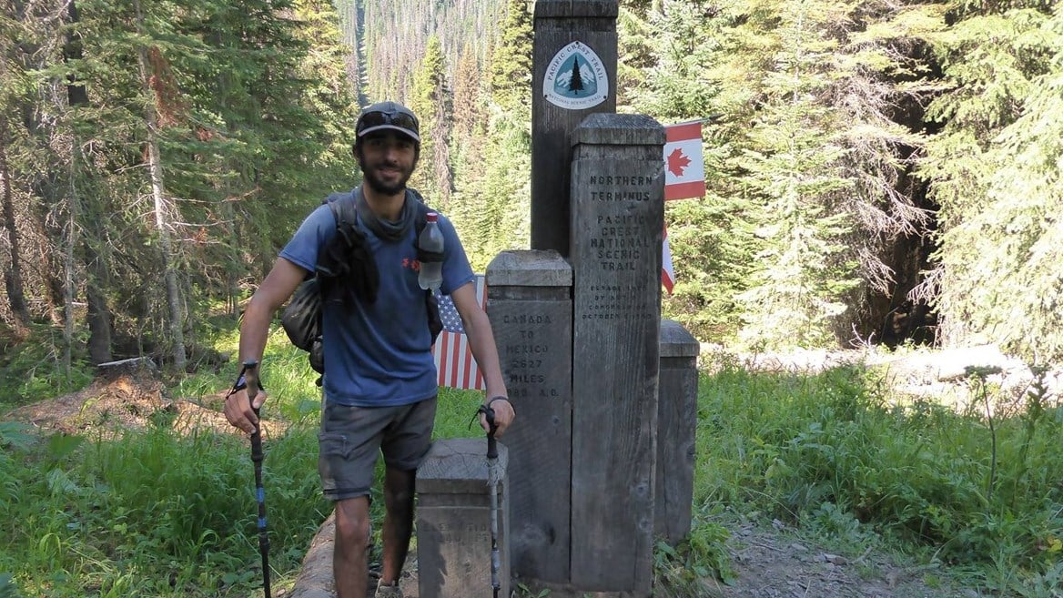 Mathieu Jourjon à la fin d'une expédition dans les montagnes de la côte du Pacifique.