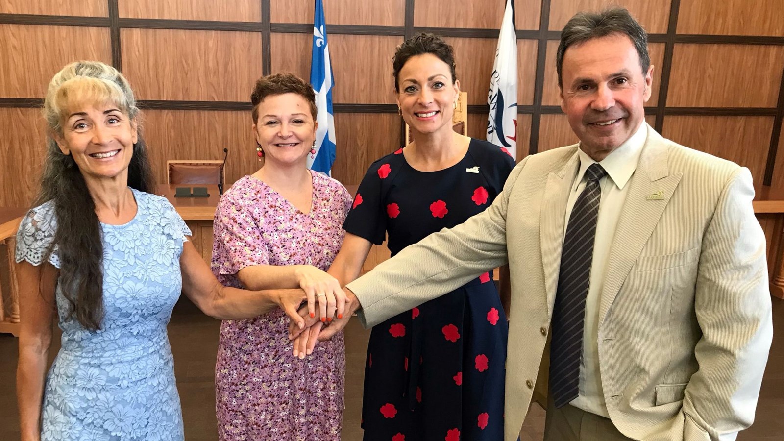 Marie-Louise Tardif, Lynn O’Cain, Jacinthe Campagna et Michel Angers
