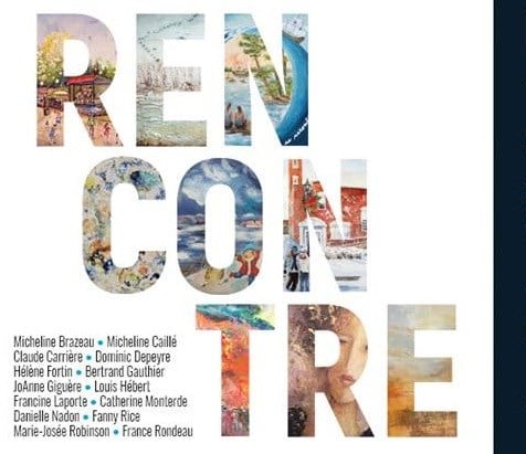 L'affiche de l'exposition "Rencontre", dont le vernissage aura lieu le jeudi 16 janvier dès 17h au Pôle culturel de Chambly (au 1625 boulevard De Périgny).