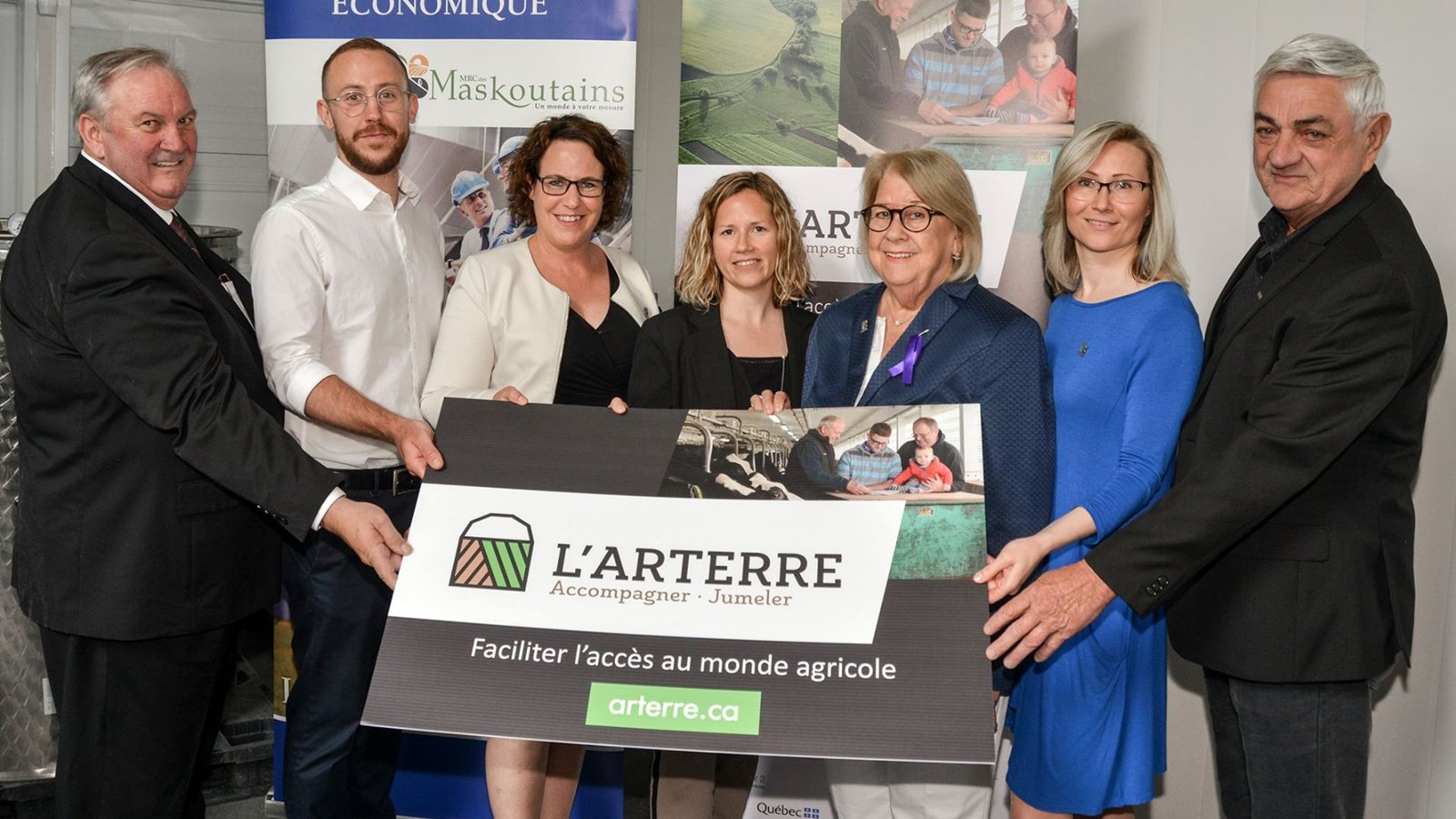 Paul Viaux, Camille Auble, Maryse Bernier, Andréanne Bergeron, Francine Morin, Anna Potapova et Gilles Salvas.