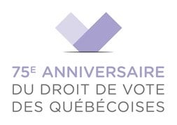 75e anniversaire du droit de vote des femmes au Québec - Le DGEQ lance un site Web et un logo commémoratif