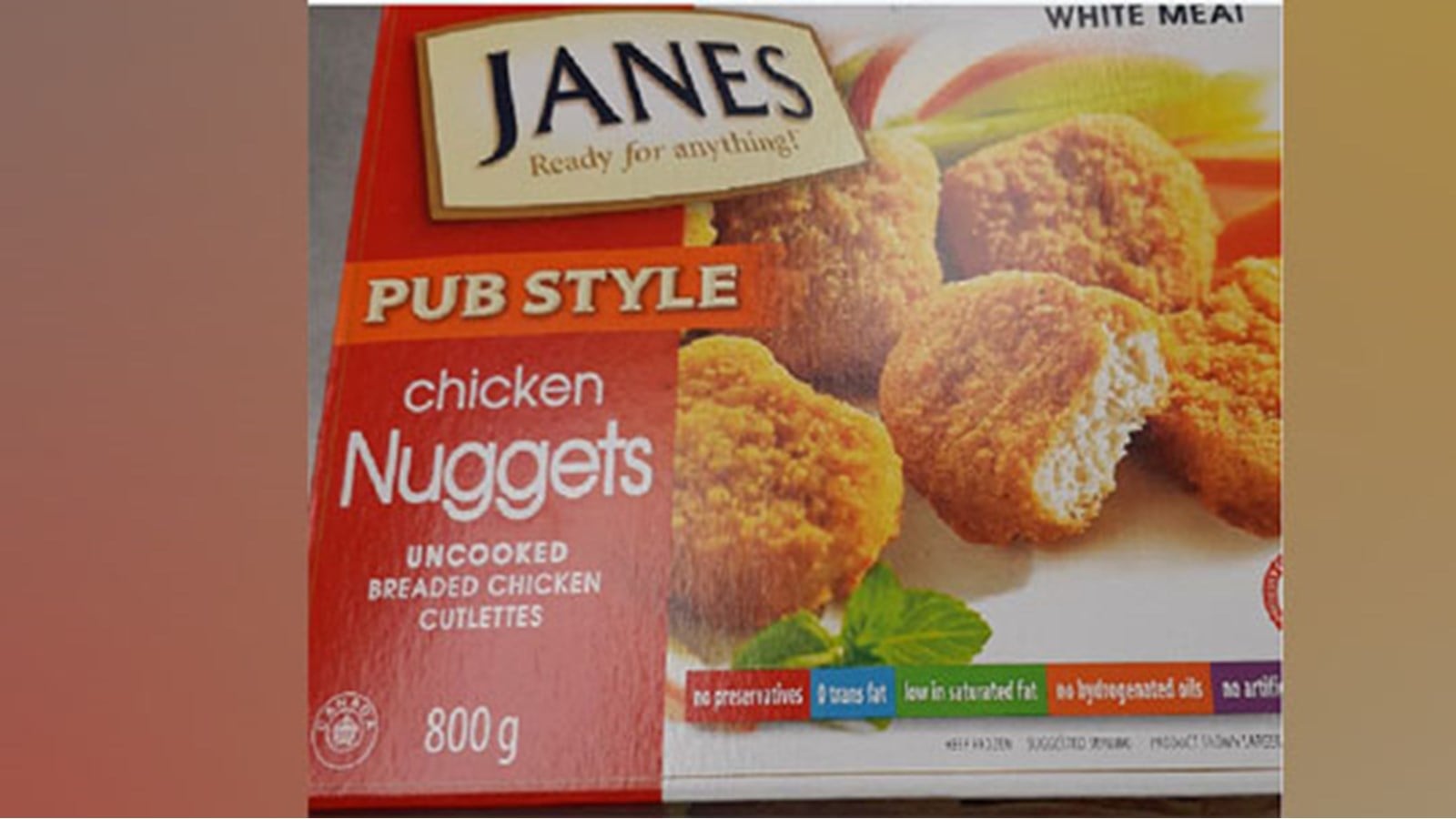 Rappel de pépites de poulet de marque Janes en raison de la bactérie Salmonella 