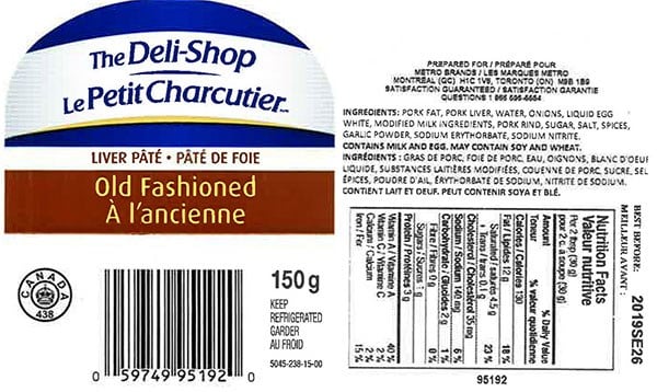 Rappel de certains pâtés de marque Le Petit Charcutier 