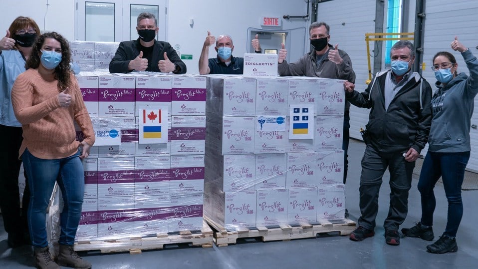 Le Groupe pharmaceutique Duchesnay fait don à l'Ukraine de médicaments et vitamines fabriqués au Québec 